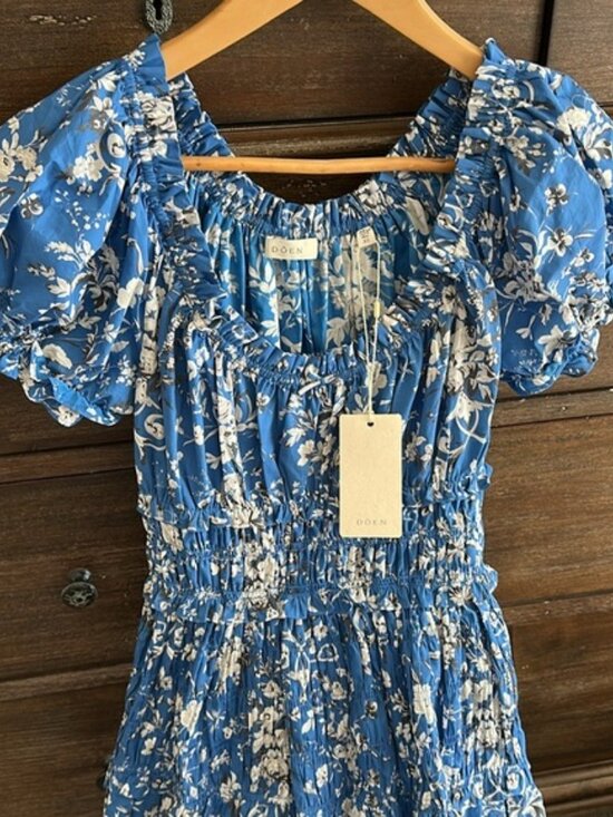 Doen Women's Leanne Jardins de La Fontaine Dress Floral Blue Maxi Dress xs - Picture 11 of 11